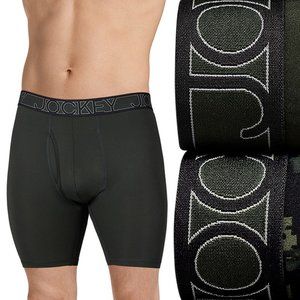 Big & Tall Jockey 2-Pack Active Microfiber 9" Long Leg Boxer Briefs